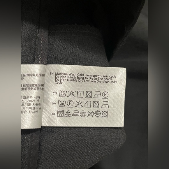 🇰🇷 Grey linen style wide leg trousers crop - Picture 5 of 13